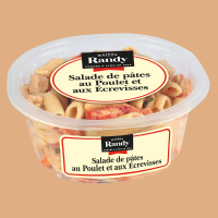 Salade de pâtes au poulet et aux écrevisses 