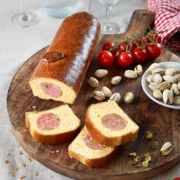 Brioché au véritable saucisson cuit de Lyon Pistaché - Apéritif 