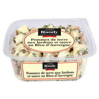 Salade de Pommes de terre aux lardons et sauce au Bleu d’Auvergne 