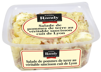 Salade de pommes de terre au véritable saucisson cuit de Lyon