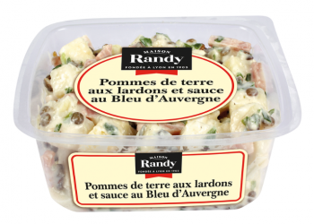 Salade de Pommes de terre aux lardons et sauce au Bleu d’Auvergne 