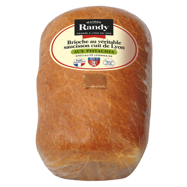 Brioché au véritable saucisson cuit de Lyon -Pistaché