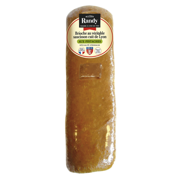 Brioché au véritable saucisson cuit de Lyon Pistaché - Apéritif 