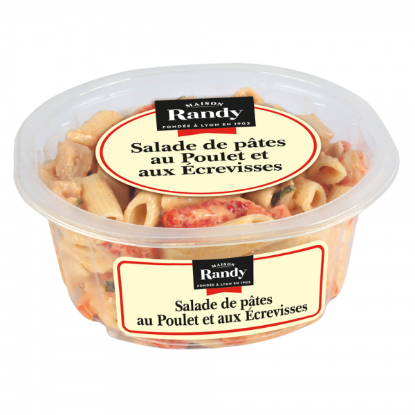Salade de pâtes au poulet et aux écrevisses 