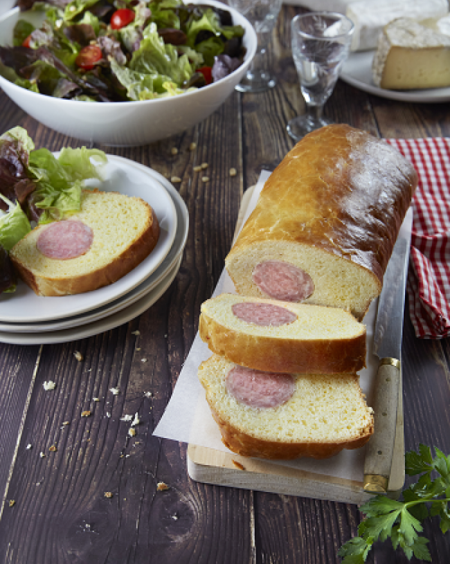 Brioché au véritable saucisson cuit de Lyon