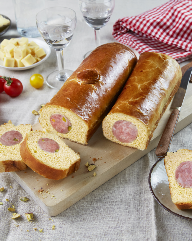 Brioché au véritable saucisson cuit de Lyon - Apéritif